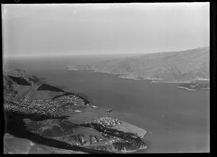 Lyttelton and harbour, Christchurch, 1950