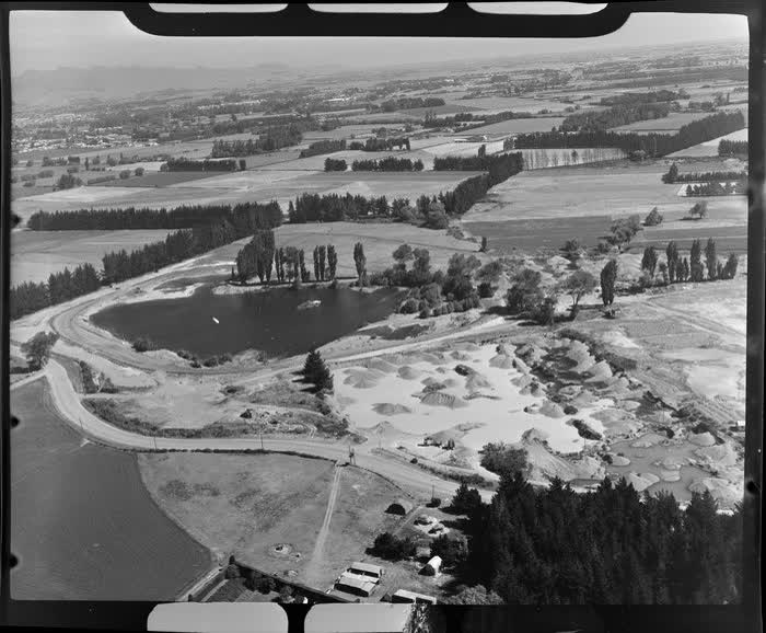 Car racing track, Christchurch, 1950