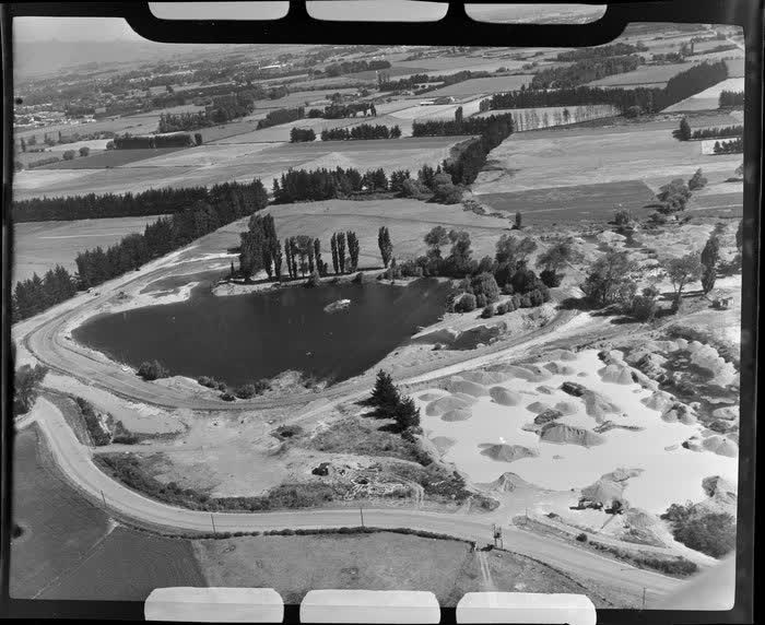 Car racing track, Christchurch, 1950