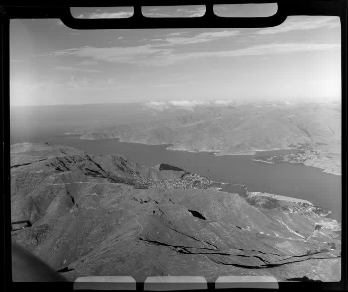 Lyttelton Harbour and surrounding hills, Christchurch and Banks Peninsula, 1950