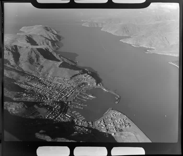 Lyttelton and harbour, Christchurch, 1950