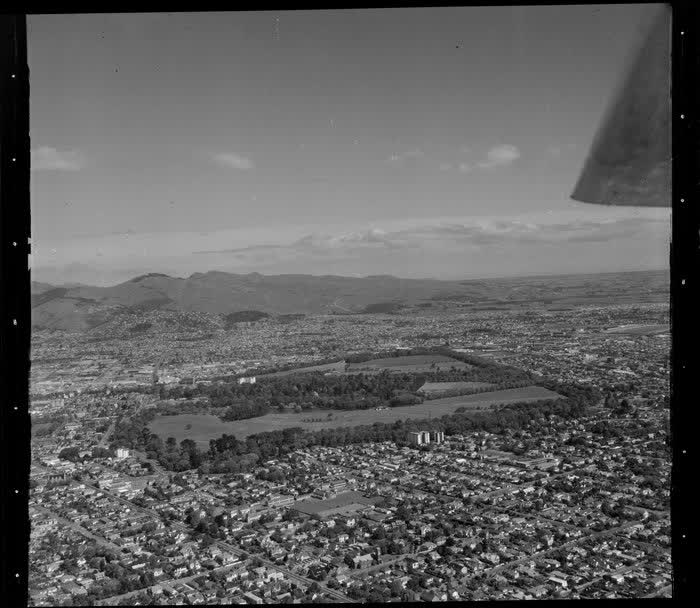 Fendalton and Hagley Park, Christchurch, 1972