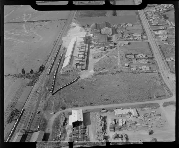 K P Fertiliser factory, Hornby, Christchurch, 1955