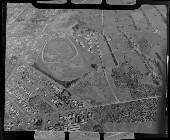 New Brighton Trotting Club Racecourse, Christchurch, 1955
