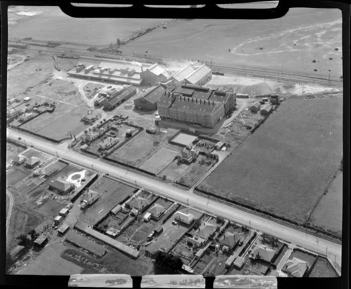 K P Fertiliser factory, Hornby, Christchurch, 1955