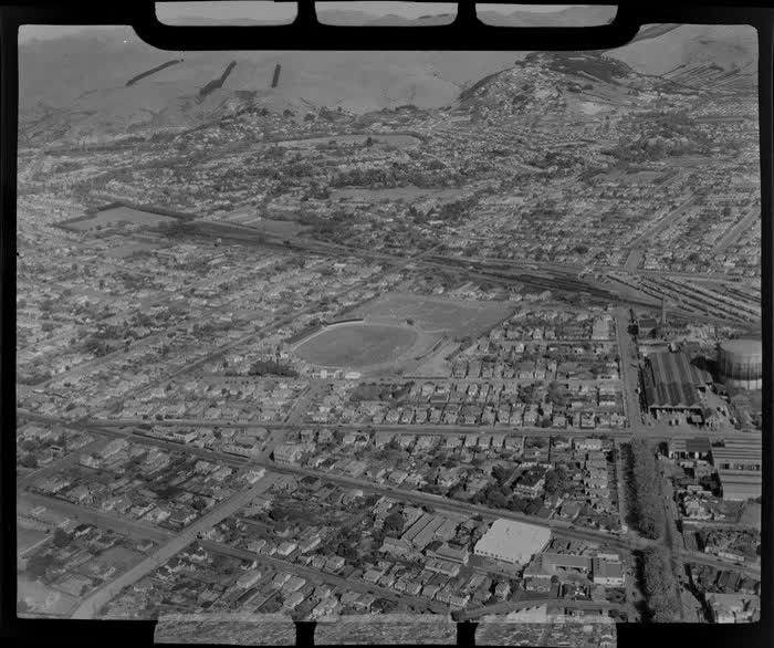 Lancaster Park, Christchurch, 1955