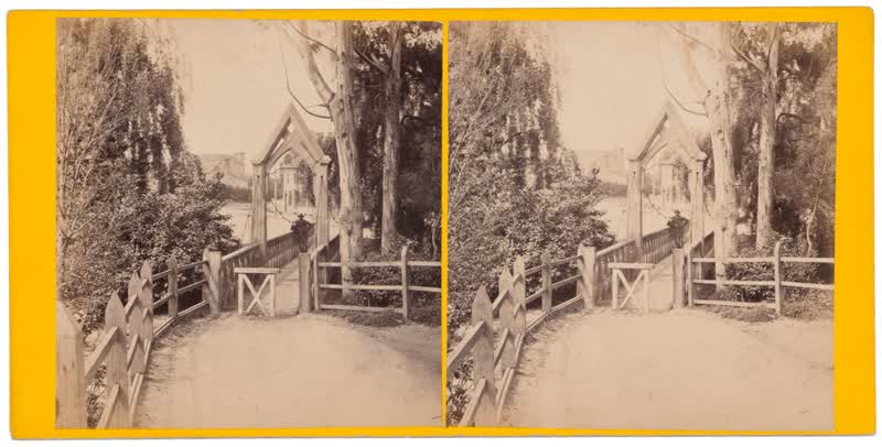 Christchurch, Public Gardens, Gate, Girls High School, 1880