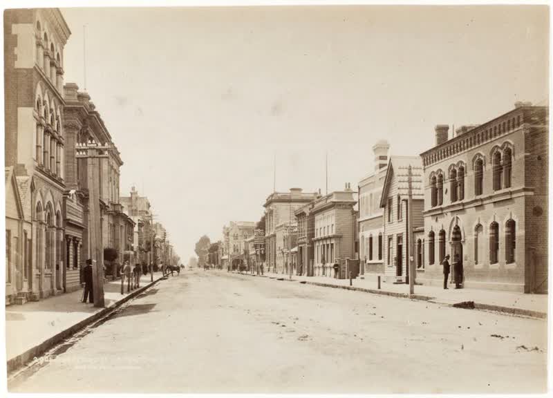 Hereford St, Christchurch, 1880