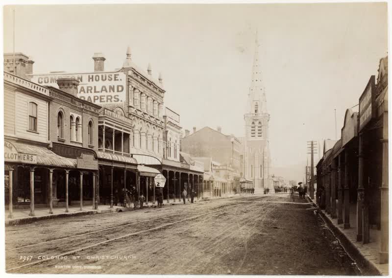 Colombo St, Christchurch, 1880