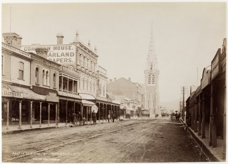 Colombo St, Christchurch, 1880