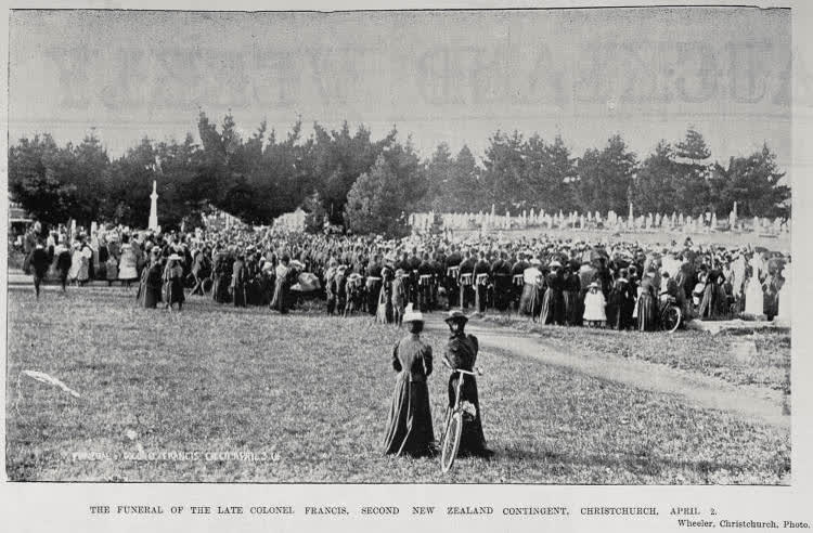 The funeral of the late Colonel Francis, second New Zealand contingent, Christchurch, April 2, 1901