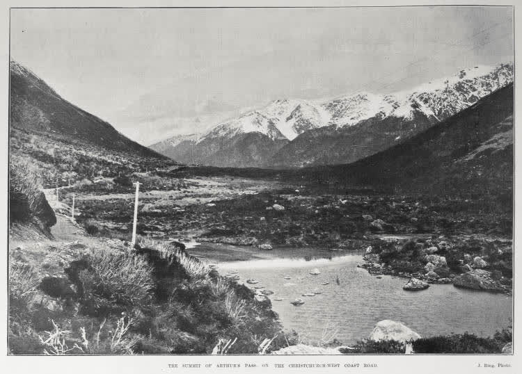 THE SUMMIT OF ARTHUR'S PASS, ON THE CHRISTCHURCH-WEST COAST ROAD, 1904