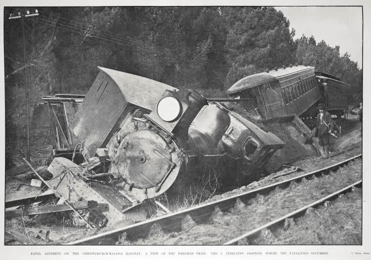 Fatal accident on the Christchurch Kaiapoi Railway, 1905