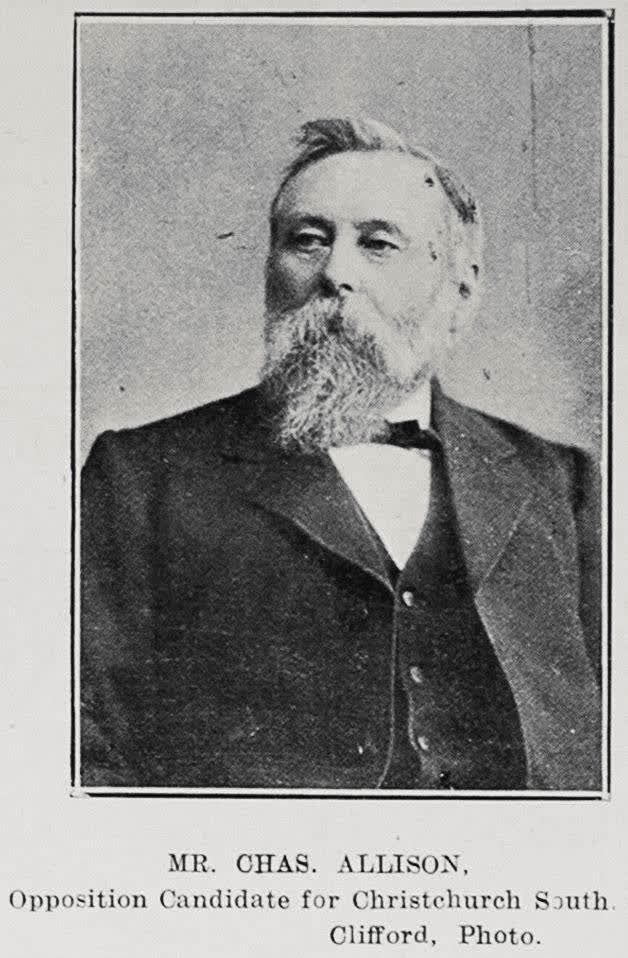 MR. Chas. Allison, Opposition Candidate for Christchurch South, 1905