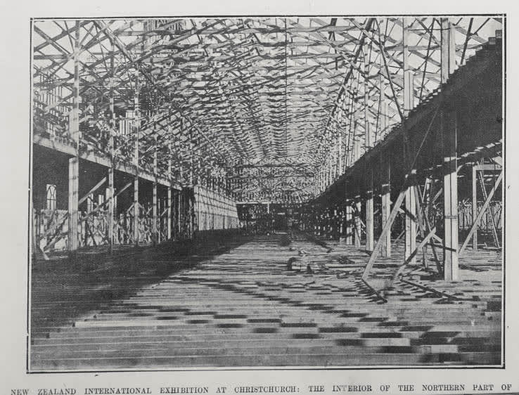 NEW ZEALAND INTERNATIONAL EXHIBITION AT CHRISTCHURCH: THE INTERIOR OF THE NORTHERN PART OF, 1906