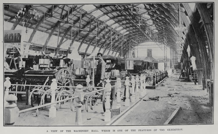 A view of the Machinery Hall which is one of the features of the Exhibition, 1906