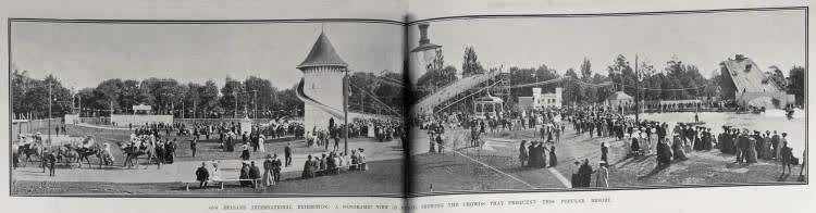 NEW ZEALAND INTERNATIONAL EXHIBITION: A PANORAMIC VIEW OF WONDERLAND, SHOWING THE CROWDS THAT FREQUENT THIS POPULAR RESORT, 1906