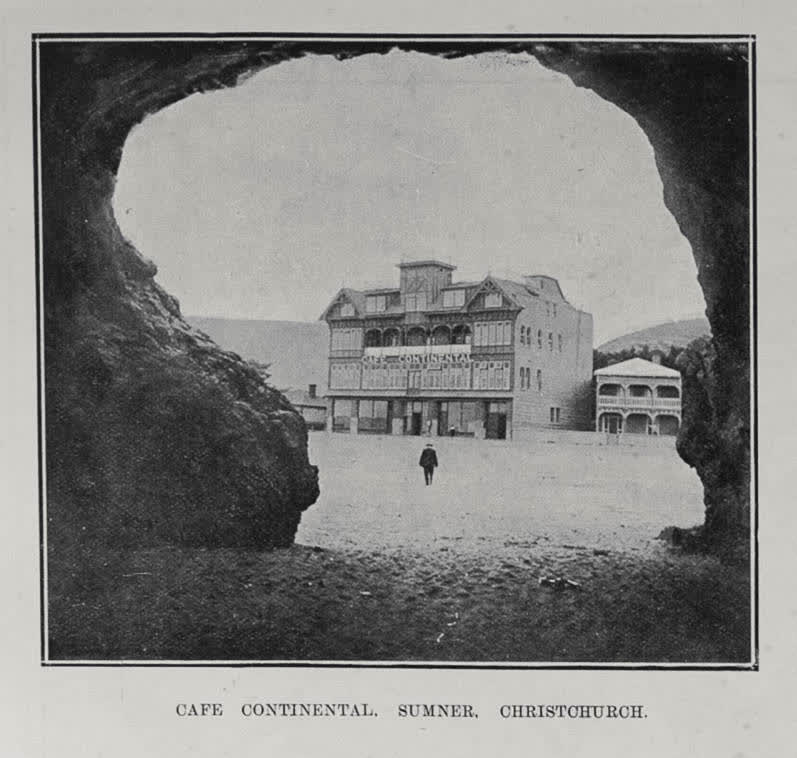CAFE CONTINENTAL, SUMNER, CHRISTCHURCH, 1906