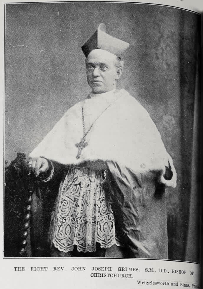 The right Reverend John Joseph Grimes, S M, D D, Bishop of Christchurch, 1902