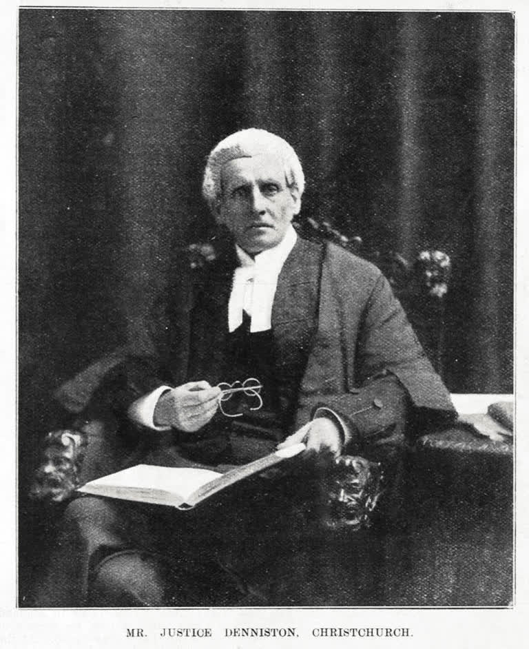 Mr Justice Denniston, Christchurch, 1902