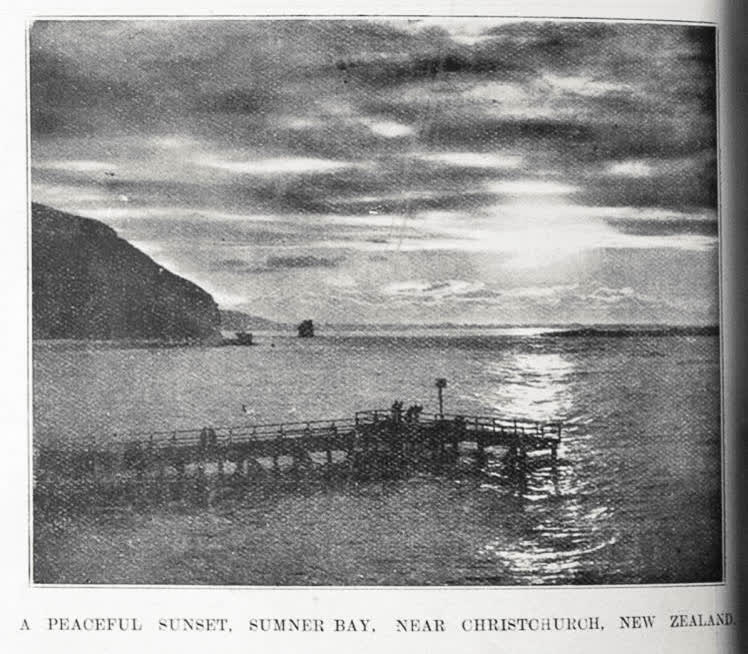 A sunset at Sumner Bay, Christchurch, 1902