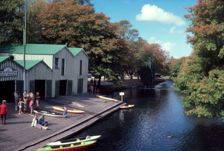 Boatsheds on the River Avon, Christchurch, 1983, 1980