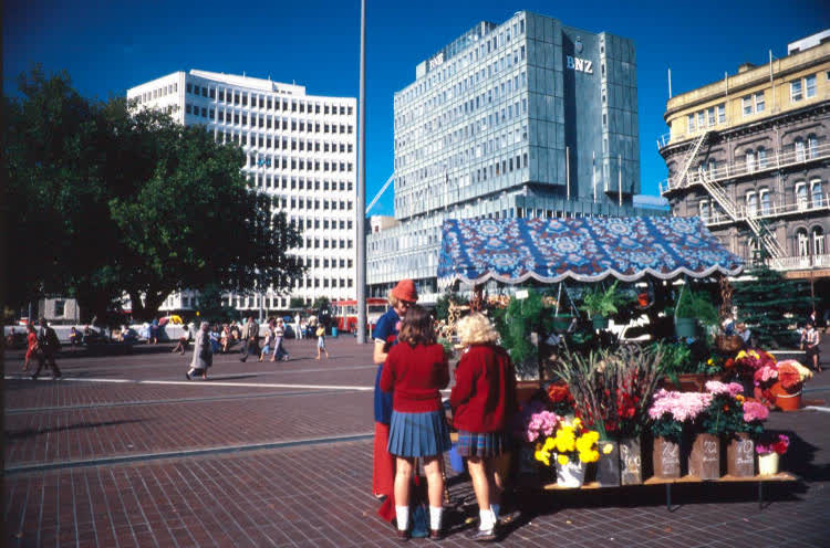 Cathedral Square, Christchurch, 1980