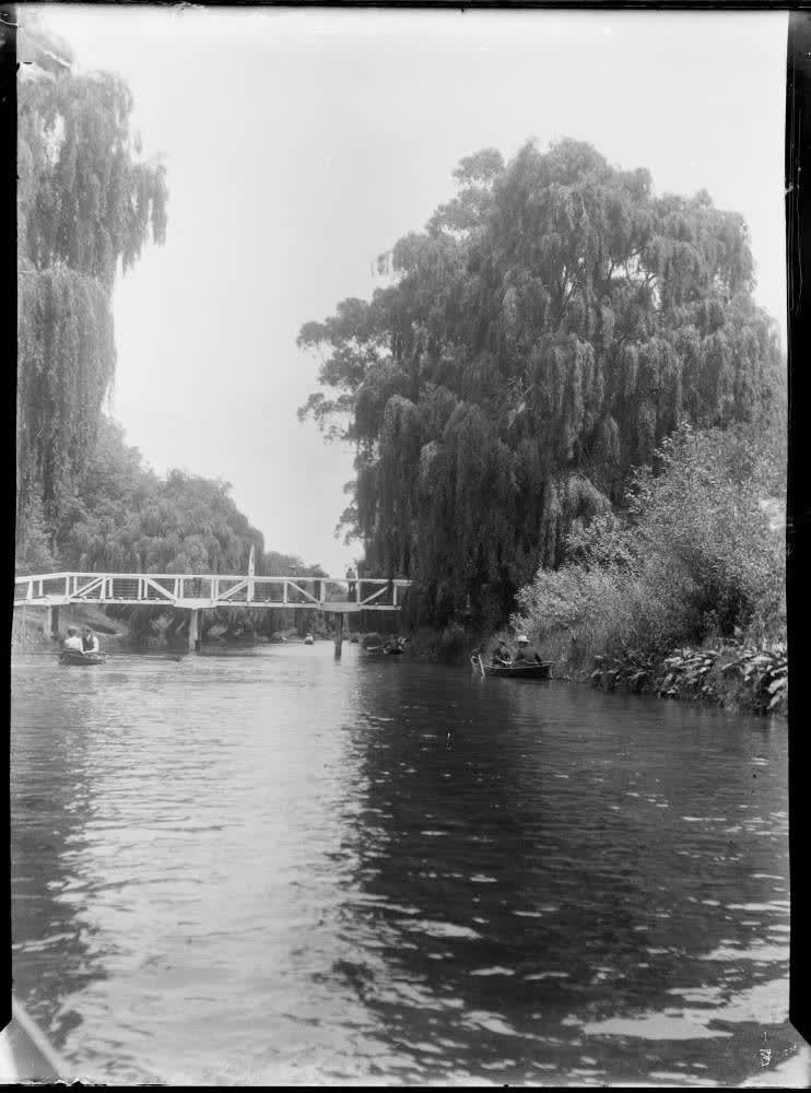 Rowing on the Avon River, Christchurch, 1906, 1900