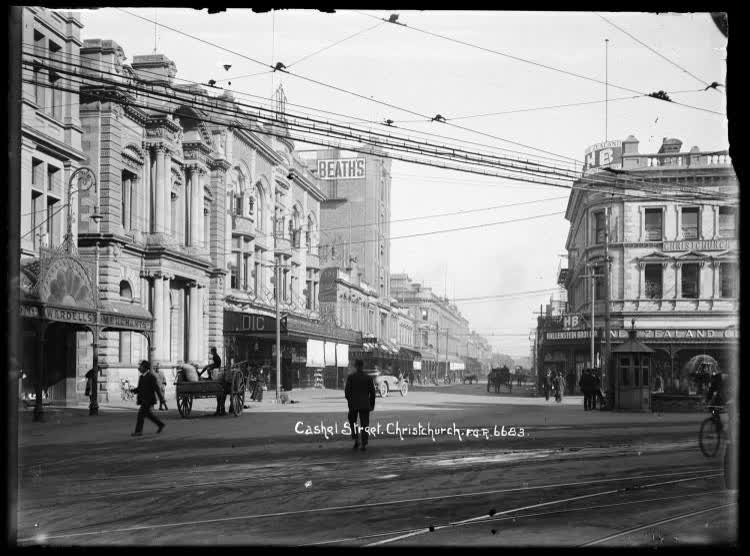 Cashel Street, Christchurch, 1910