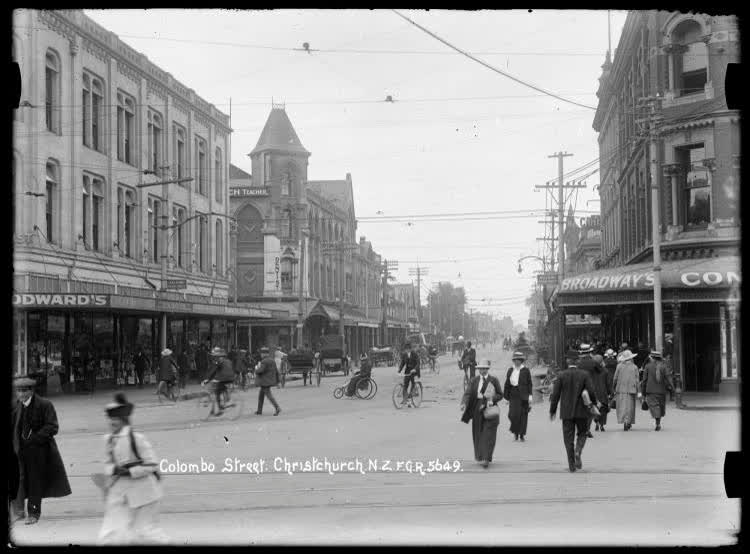Colombo Street, Christchurch, 1910