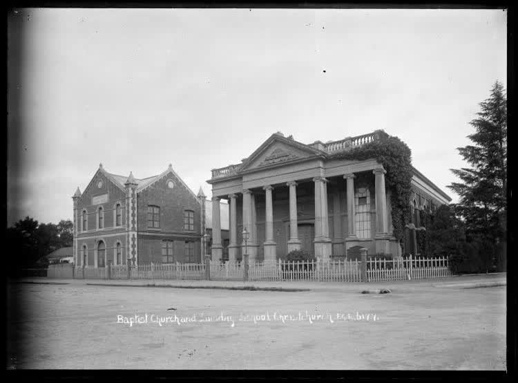 Baptist Church and Sunday School, Christchurch, 1910