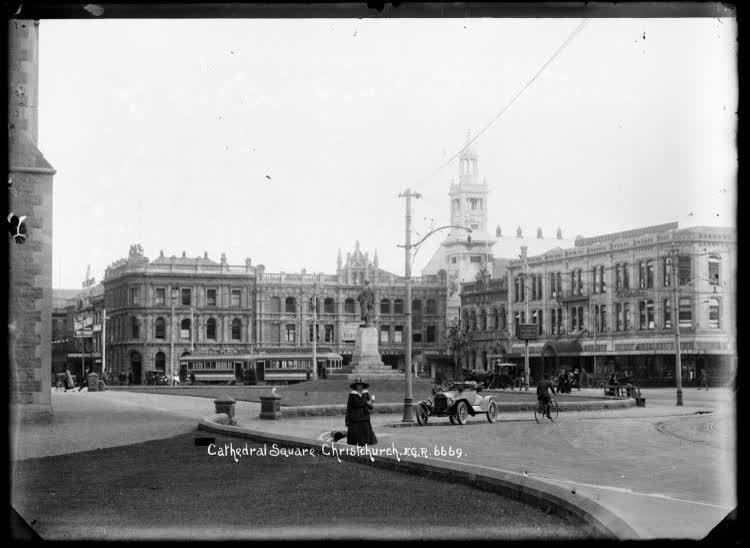 Cathedral Square, Christchurch, 1919, 1919