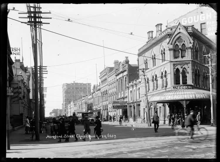 Hereford Street, Christchurch, 1910