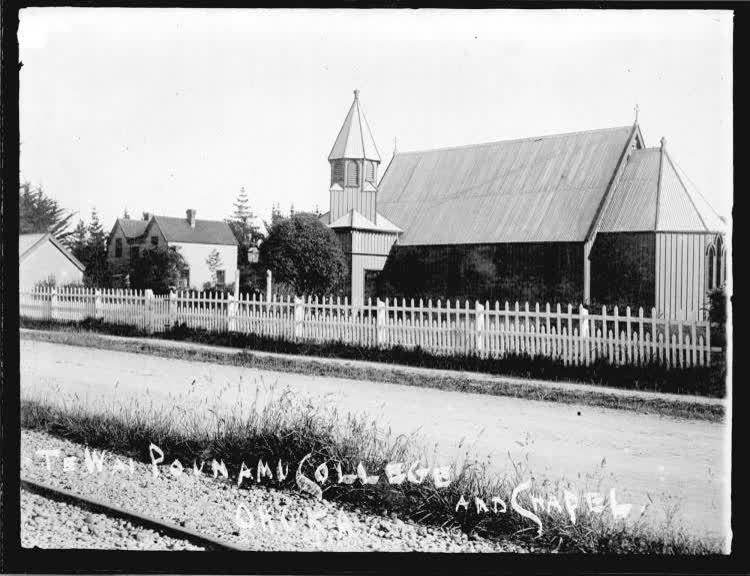 Te Wai Pounamu College and Chapel, Ōhoka, 1910