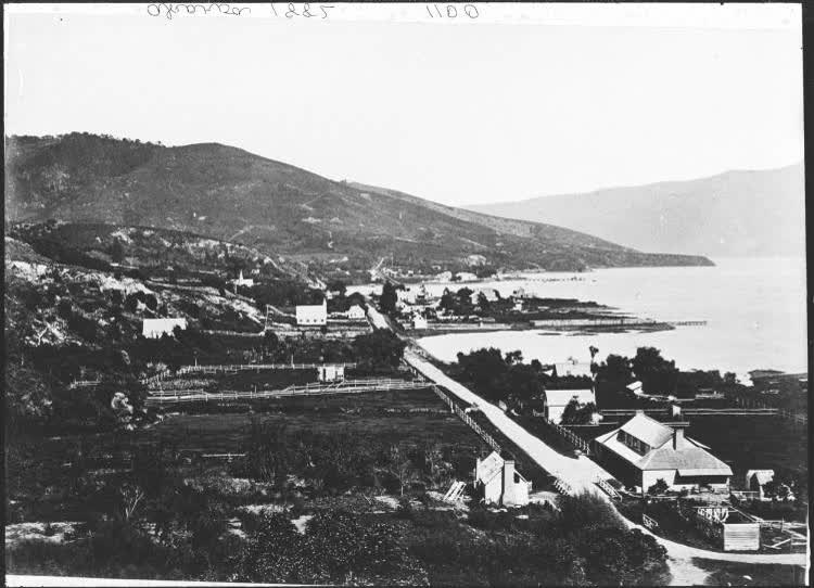 Akaroa, Banks Peninsula, 1860