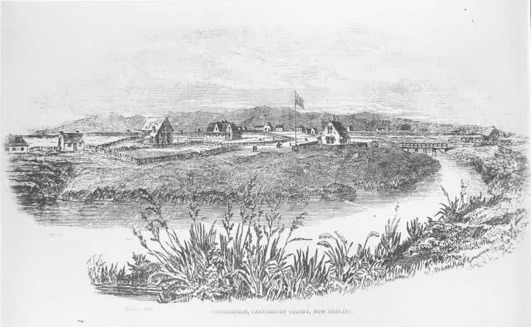 Avon River, Christchurch, 1852, 1850