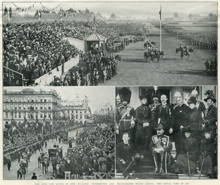 The King and Queen in New Zealand: interesting old photographs which recall the royal visit of 1901, 1935
