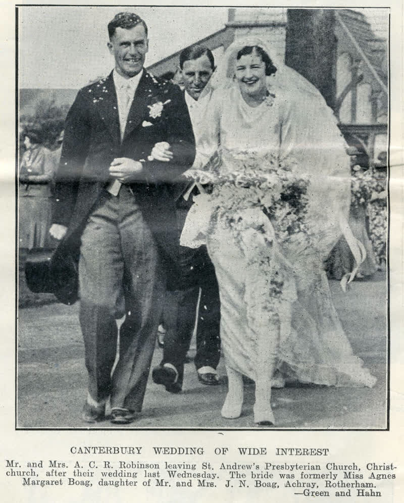 Canterbury wedding of wide interest, 1935