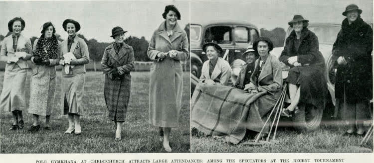 Polo gymkhana at Christchurch attracts large attendances: among the spectators at the recent tournament, 1936