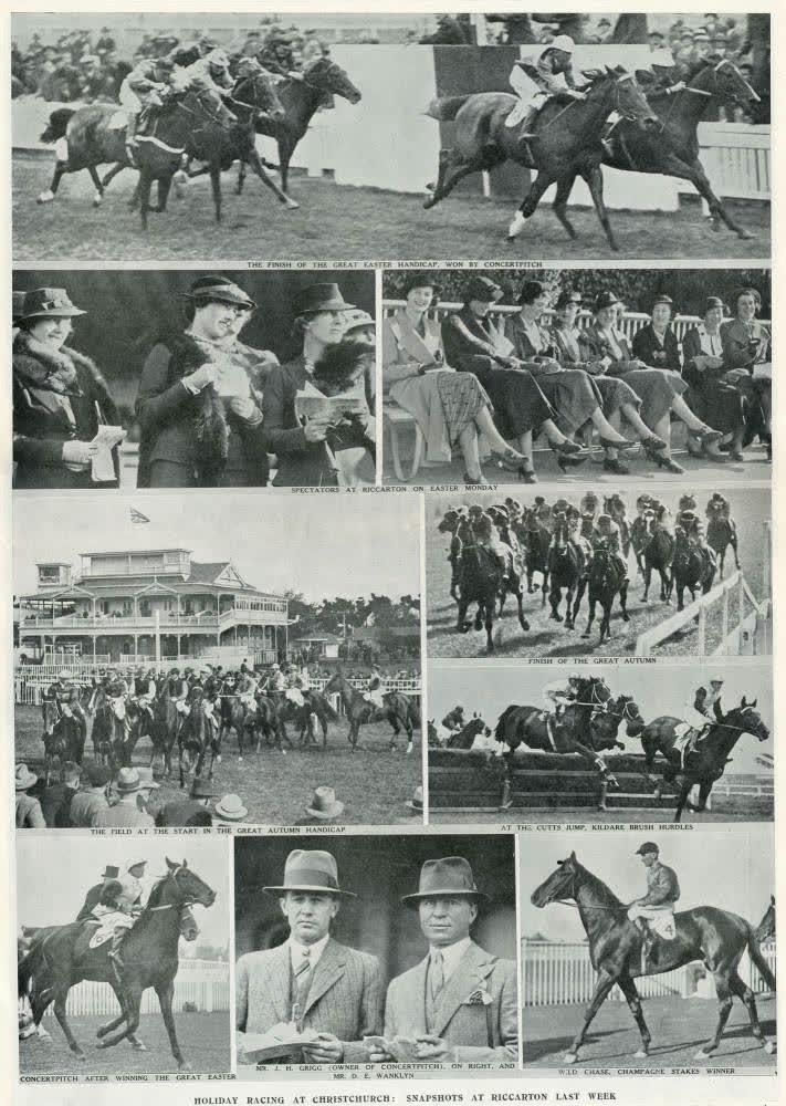 Holiday racing at Christchurch: snapshots at Riccarton last week, 1936