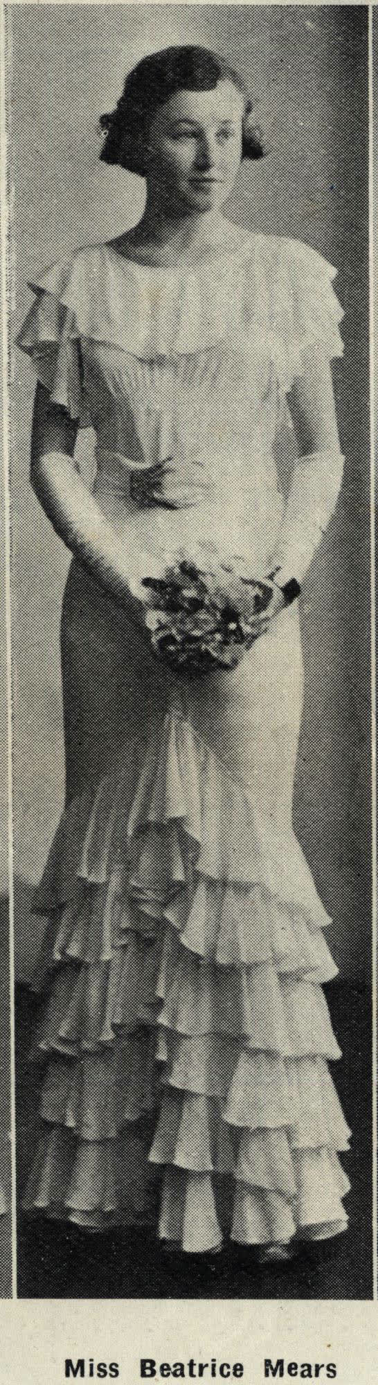 Miss Beatrice Mears, 1936