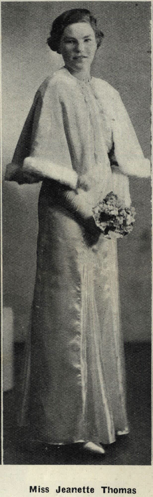 Miss Jeanette Thomas, 1936