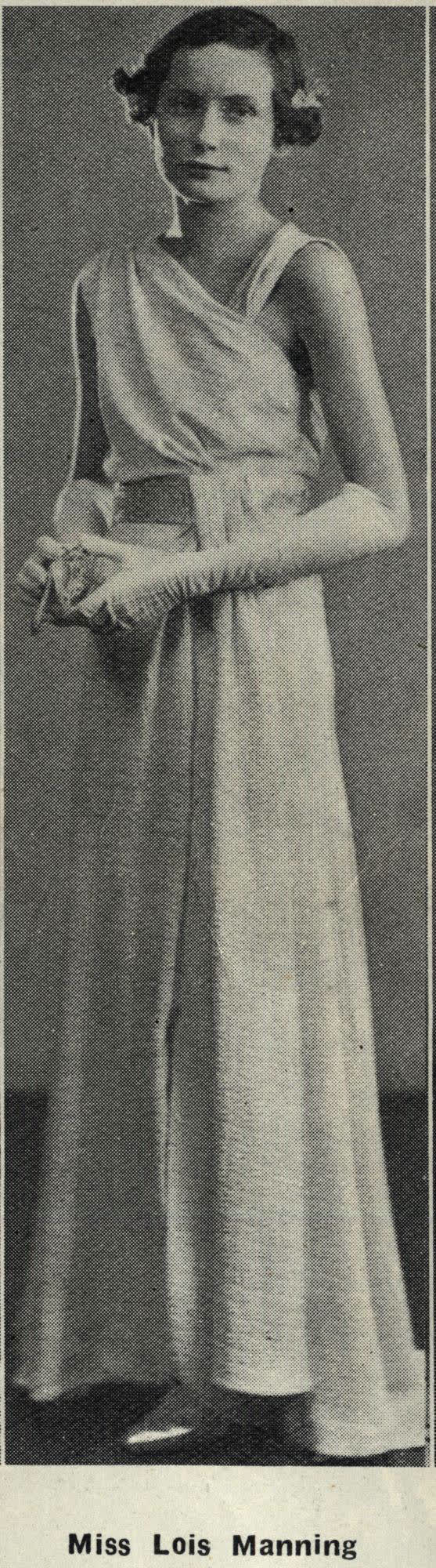Miss Lois Manning, 1936