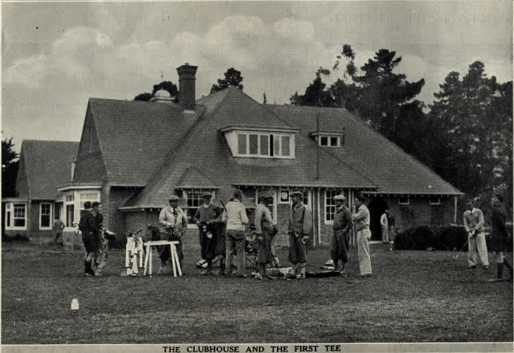 The clubhouse and the first tee, 1936