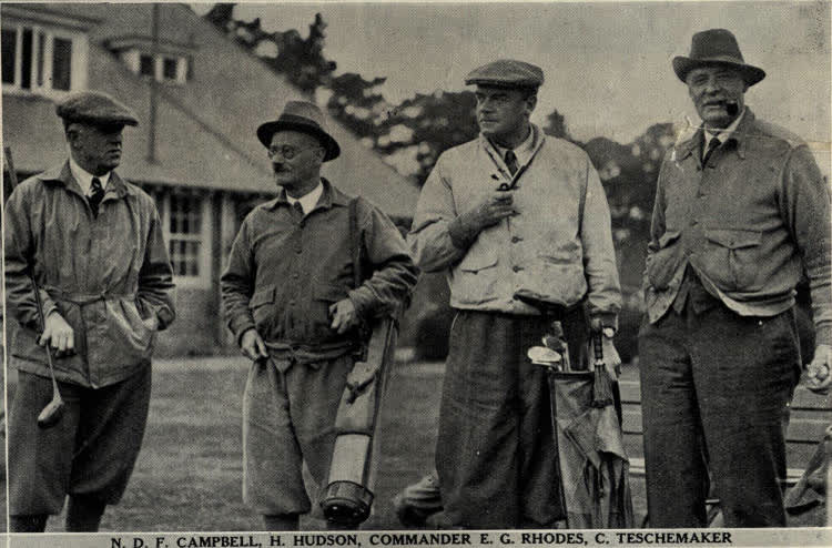 N. D. F. Campbell, H. Hudson, Commander E. G. Rhodes, C. Teschemaker, 1936