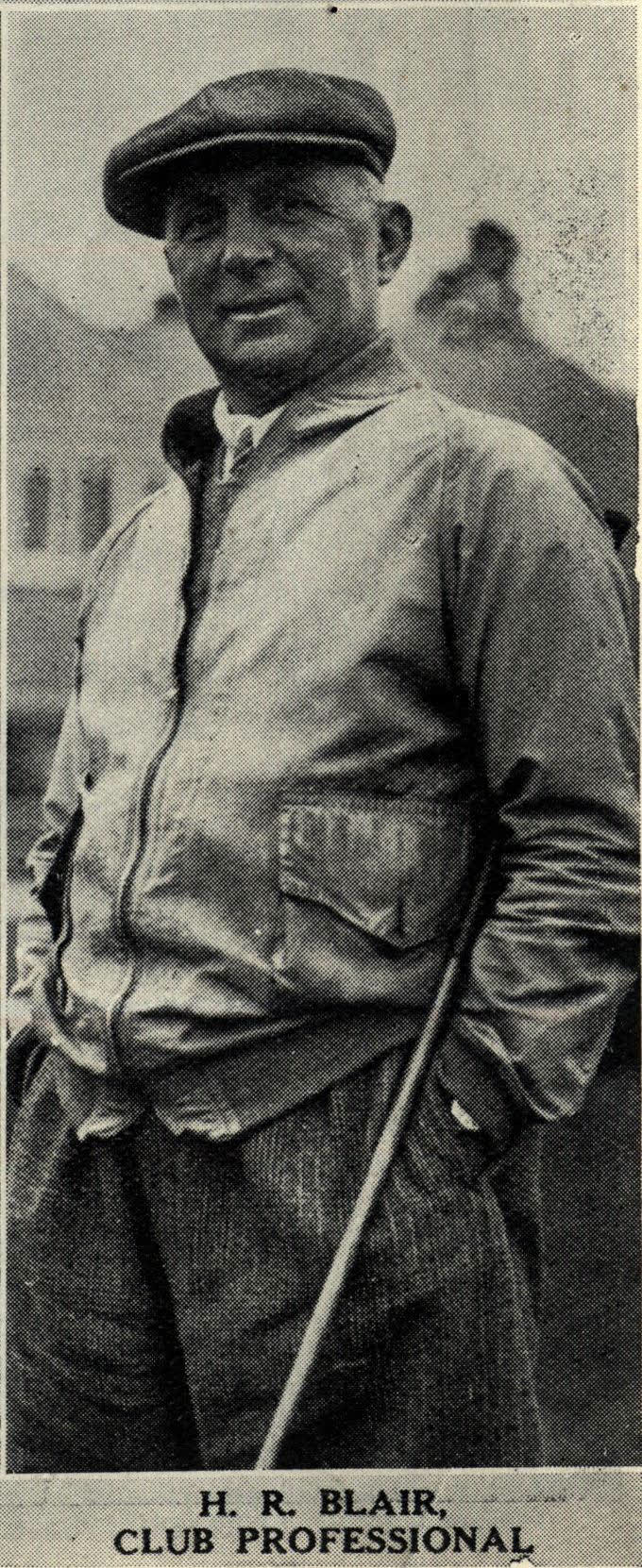 H. R. Blair, club professional, 1936
