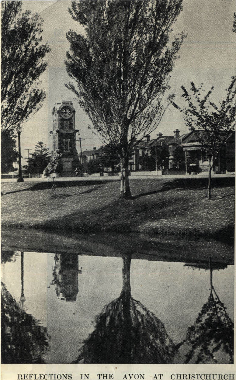 Reflections in the Avon at Christchurch, 1937
