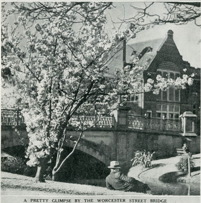 A pretty glimpse by the Worcester Street bridge, 1937