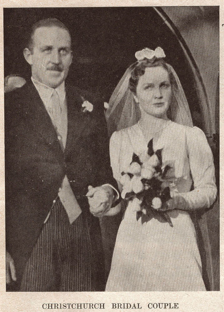 Christchurch bridal couple, 1938