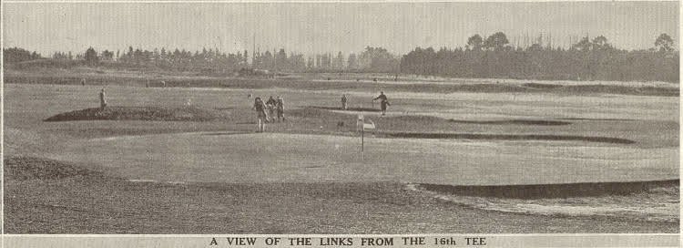 A view of the links from the 16th tee, 1939